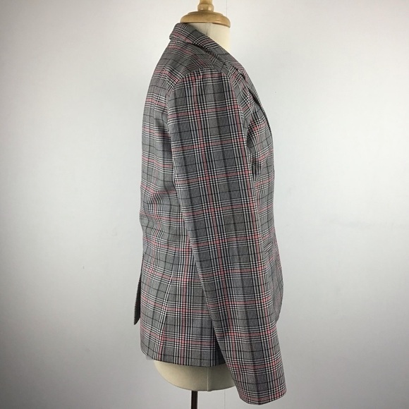 Gap Academy  Grid Plaid one button two pocket fully lined Blazer size 10 - Picture 4 of 13
